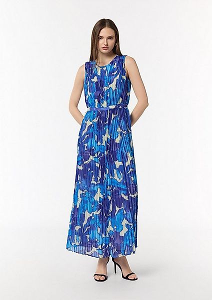 comma Maxikleid Kleid Plissiertes Chiffon-Kleid günstig online kaufen