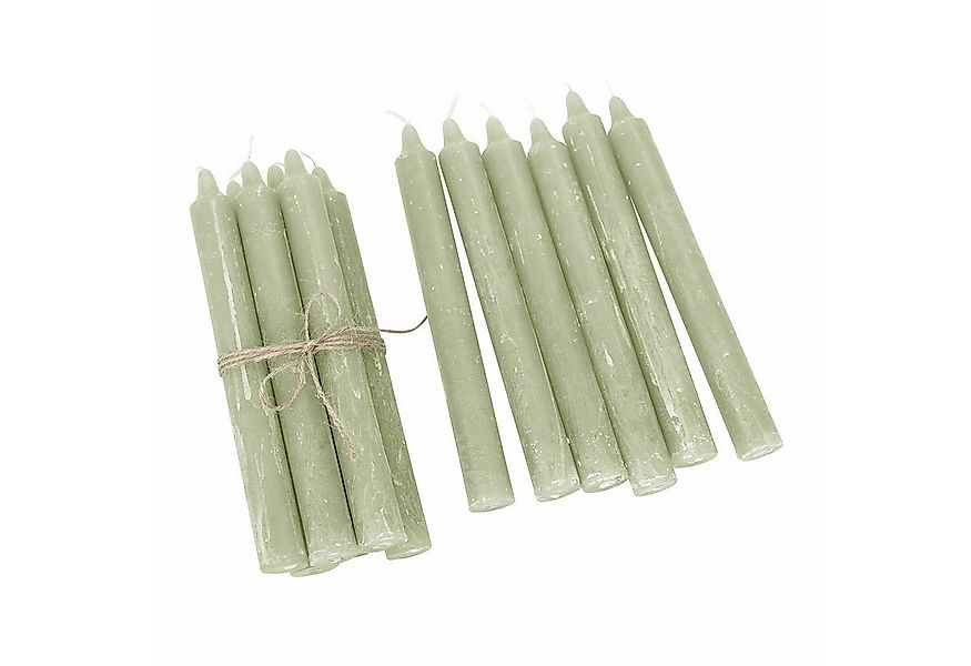 Mirabeau Stumpenkerze Kerze 12er Set Bauceau salbei (12er Set, 12er Set), n günstig online kaufen