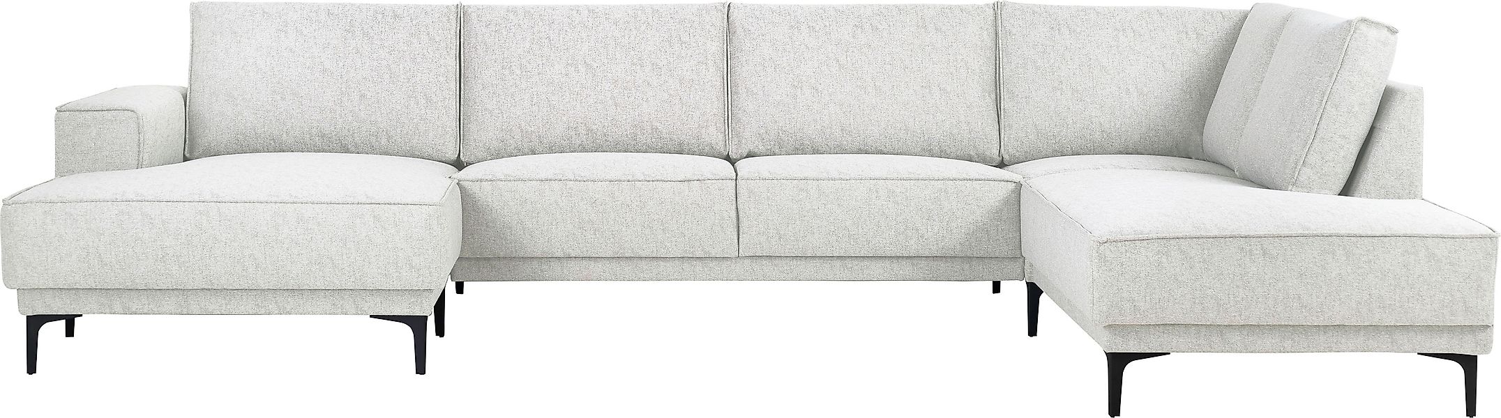 Places of Style Wohnlandschaft "XXL Sofa Oland, Struktur, Flachgewebe, Luxu günstig online kaufen