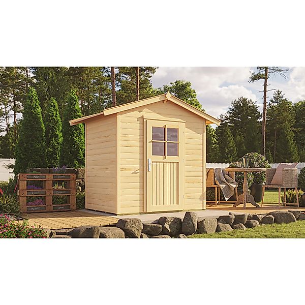 OBI Outdoor Living Holz-Gartenhaus Monza Satteldach Unbehandelt 205 cm x 17 günstig online kaufen