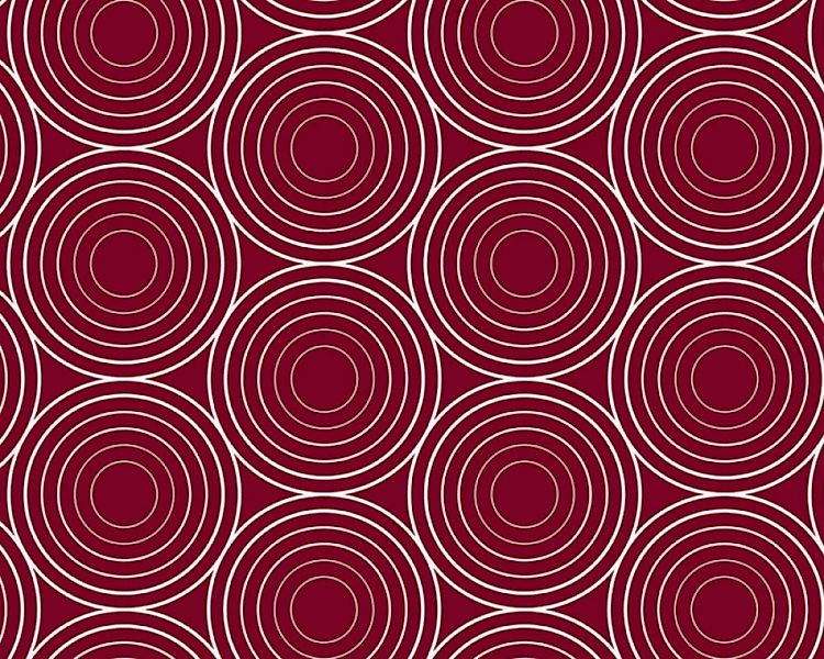 Fototapete "Kreise rot" 6,00x2,50 m / Glattvlies Brillant günstig online kaufen