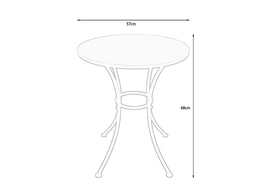 HTI-Living Gartentisch Gartentisch Celia Bienvenue (Stück, 1-St., 1 Gartent günstig online kaufen