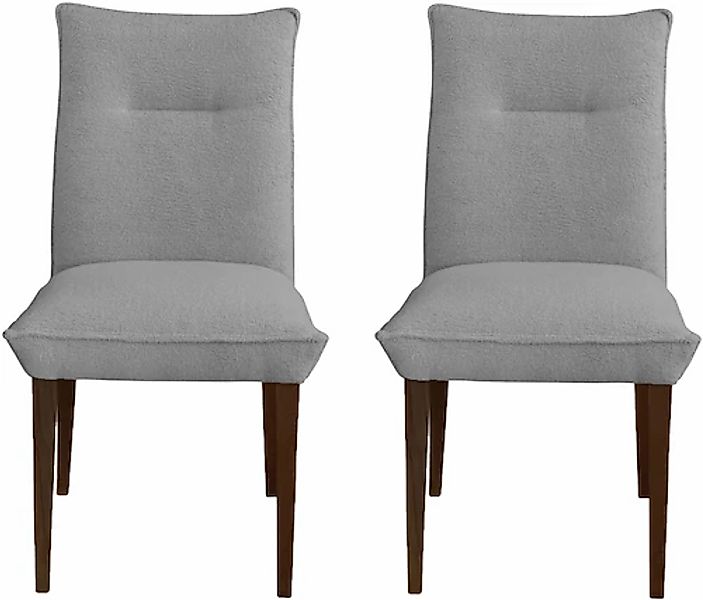 Home affaire 4-Fußstuhl »Atena« () Gestell aus Massivholz Buche, Bezug Tedd günstig online kaufen