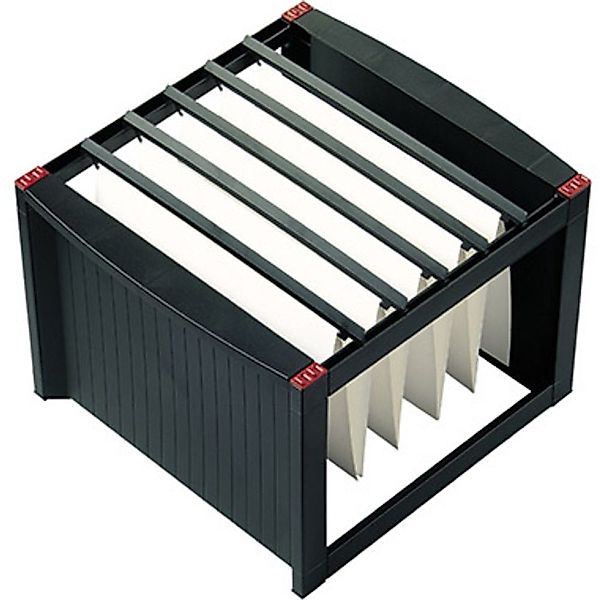 HELIT Aufbewahrungsbox Helit Hängemappenbox H6110092 Schwarz, günstig online kaufen