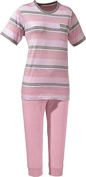 REDBEST Pyjama Damen-Schlafanzug Single-Jersey Streifen günstig online kaufen