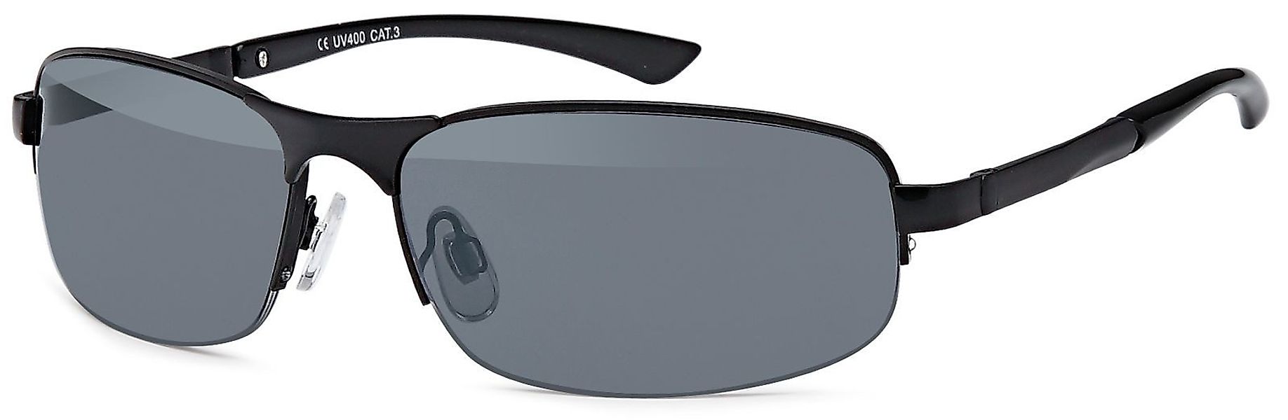 styleBREAKER Sonnenbrille Sonnenbrille Halbrand mit Rechteckigen günstig online kaufen