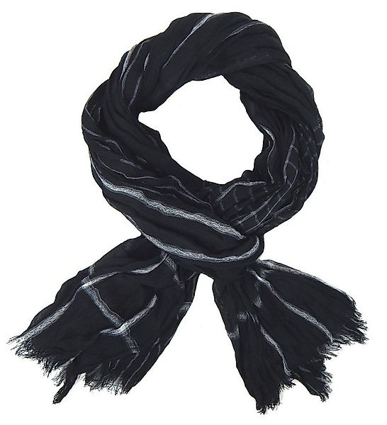 Ella Jonte Modeschal, leichter Herrenschal schwarz weiss Viskose günstig online kaufen