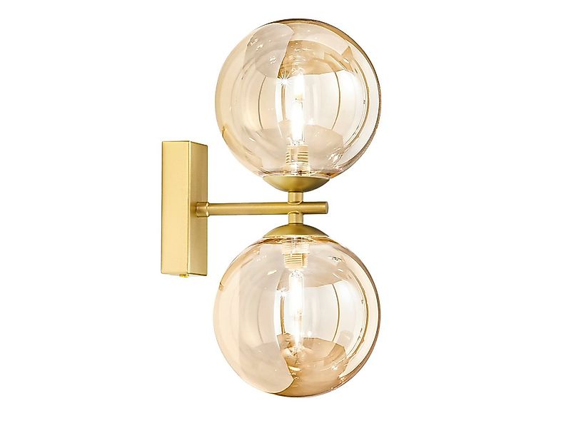 Luce Ambiente Design LED Wandleuchte mit Glas-Kugel Lampenschirmen, Höhe 34 günstig online kaufen