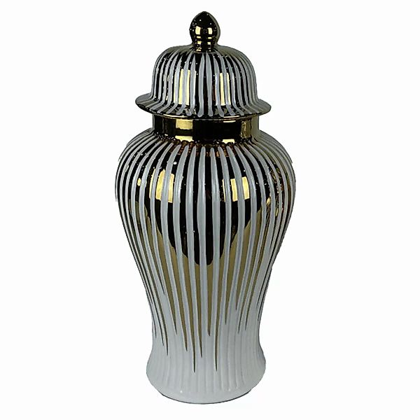 Vase Dkd Home Decor Porzellan Golden Weiß Orientalisch (20 X 20 X 43 Cm) günstig online kaufen