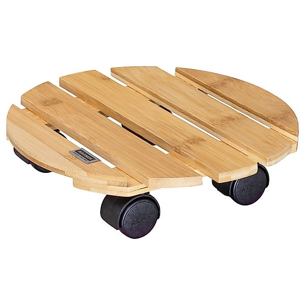 Wagner Pflanzenroller Bambus Tragkraft 100 kg Ø 29 cm Holz Hell günstig online kaufen