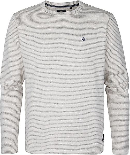 Petrol Pullover Bluewave Streifen Ecru  - Größe M günstig online kaufen