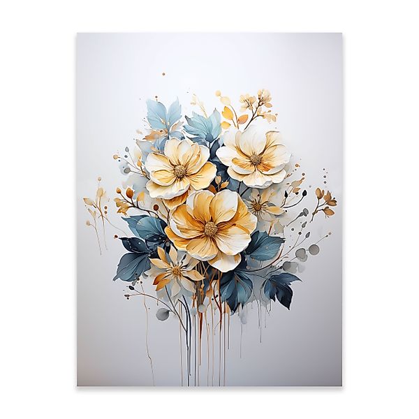 Wallarena Poster Blumen Vintage Wohnzimmer Schlafzimmer günstig online kaufen