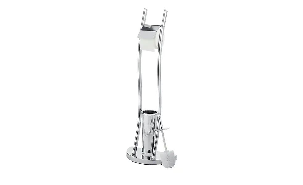 KHG Stand WC Garnitur   ¦ silber ¦ Edelstahl ¦ Maße (cm): B: 20 H: 92 Badzu günstig online kaufen
