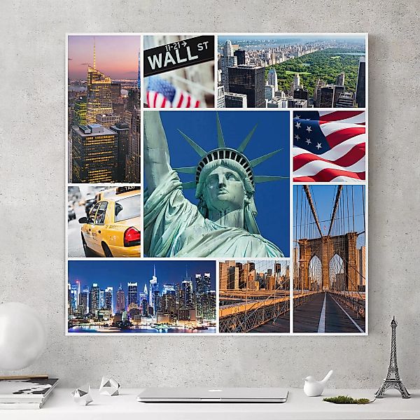 Leinwandbild New York - Quadrat Impressive New York günstig online kaufen