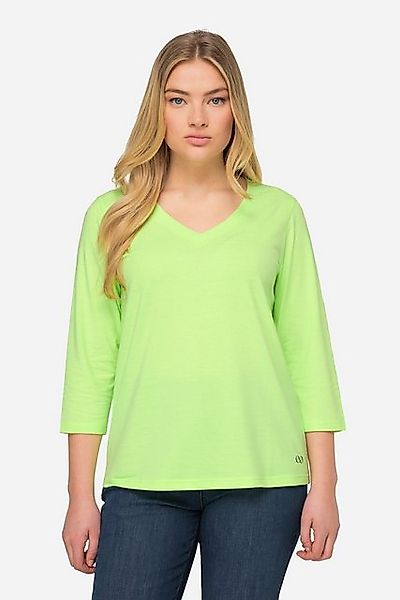 Laurasøn T-Shirt Basic-Shirt V-Ausschnitt 3/4-Arm günstig online kaufen