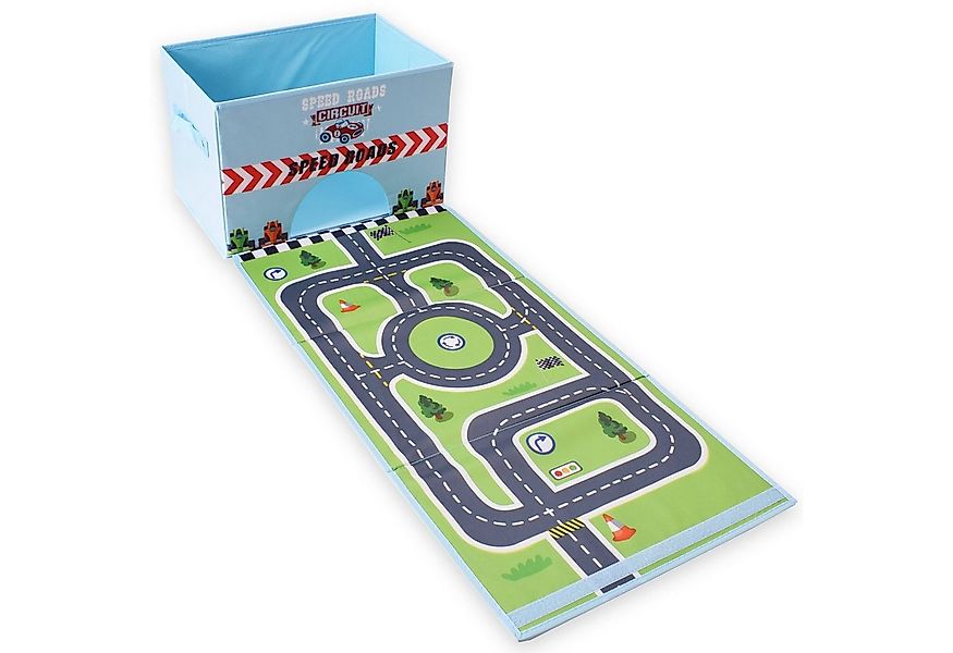 TE-Trend Aufbewahrungsbox Kinder Faltbox Spielkiste mit Spielteppich Spiels günstig online kaufen