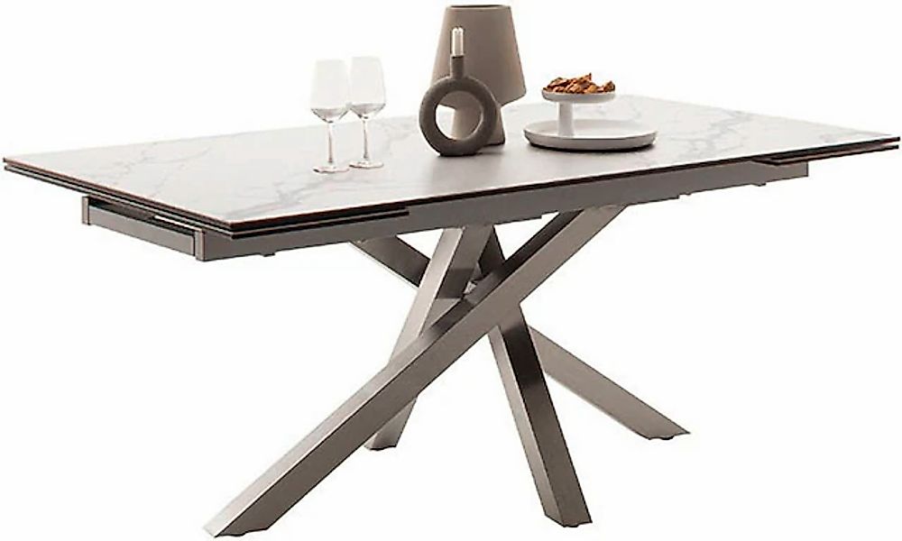 MCA furniture Esstisch »ALMIROS Auszugstisch 180-260 cm marmoriert«, (Einze günstig online kaufen
