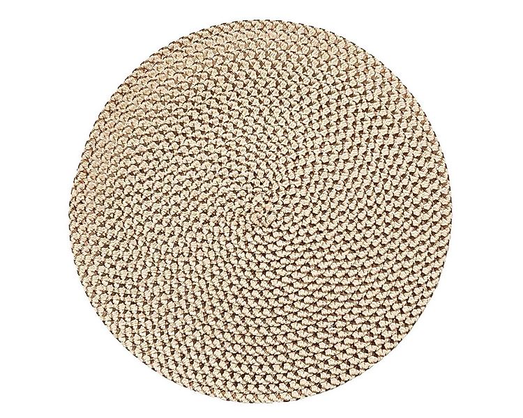 Macosa Home Platzset 4er Set Papierfaser rund 38 cm Tischset Beige Tischmat günstig online kaufen