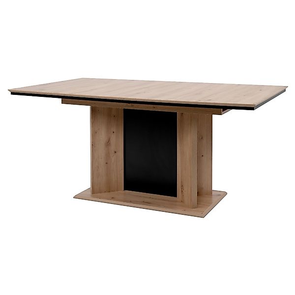Furn.Design Esstisch in Eiche und Schwarz Ausziehbar 160 - 200 x 90 cm Vare günstig online kaufen