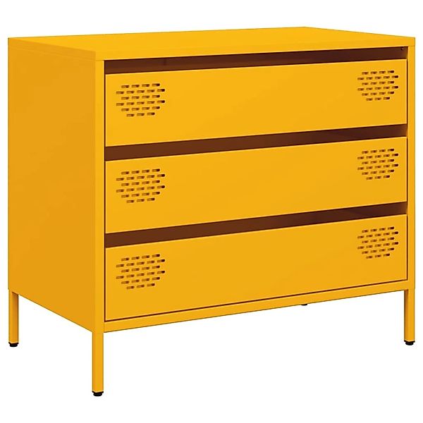 vidaXL Sideboard Senfgelb 68x39x58,5 cm Kaltgewalzter Stahl 851295 günstig online kaufen