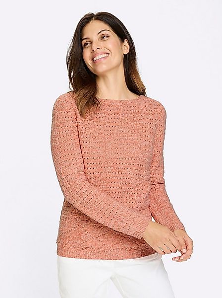 Sieh an! Strickpullover Ajour-Pullover Langarm günstig online kaufen