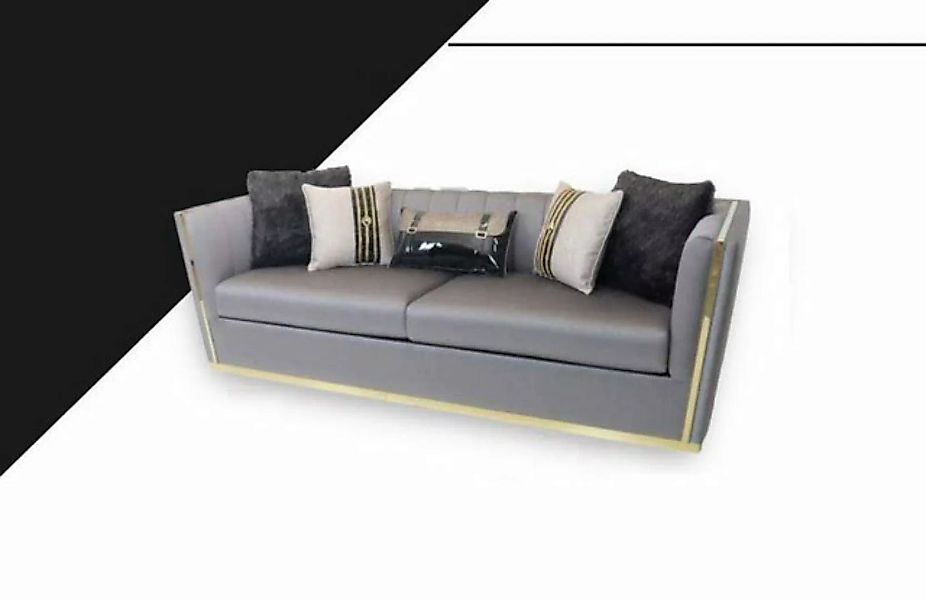JVmoebel 3-Sitzer Grauer Dreisitzer Sofa Couch Polster Möbel Einrichtung 25 günstig online kaufen