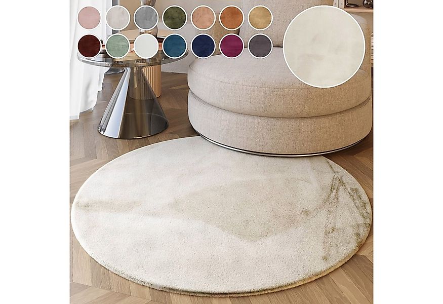 Esprit Hochflor-Teppich Alice ESP-4377 Kunstfell, rund, Höhe: 25 mm, Kaninc günstig online kaufen