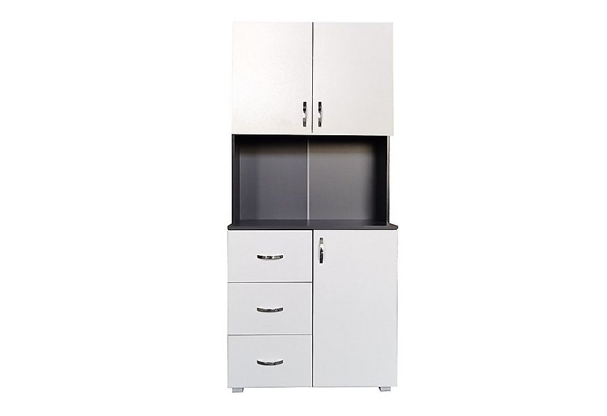 HTI-Living Hochschrank Küchenschrank Weiß/Grau Blanca (Stück, 1-St., 1x Sch günstig online kaufen