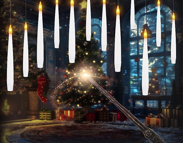 Gotoll LED-Kerze K-MFLZ 12pcs Schwebende Kerzen mit Zauberstab-Fernbedienun günstig online kaufen