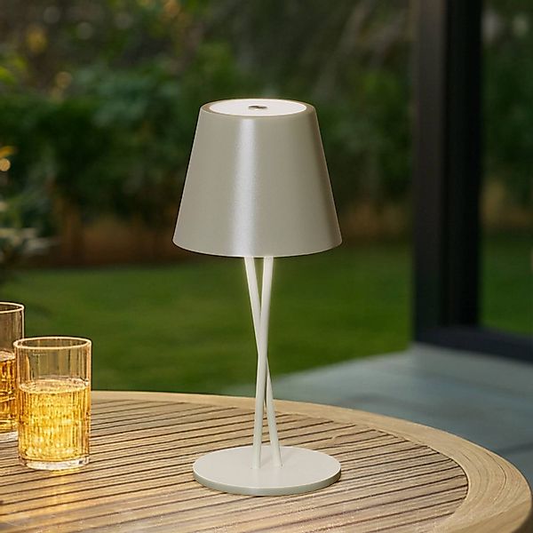 Lindby LED-Akkutischleuchte Janea CROSS, grün, Metall günstig online kaufen