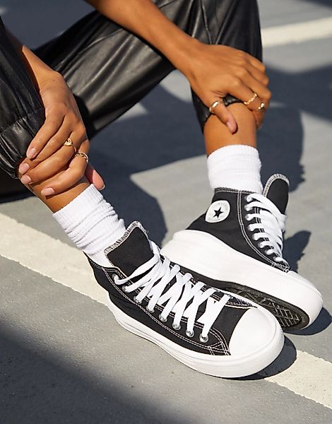 Converse Chuck Taylor – Move – Schwarze Hi-Top-Sneaker mit Plateausohle günstig online kaufen