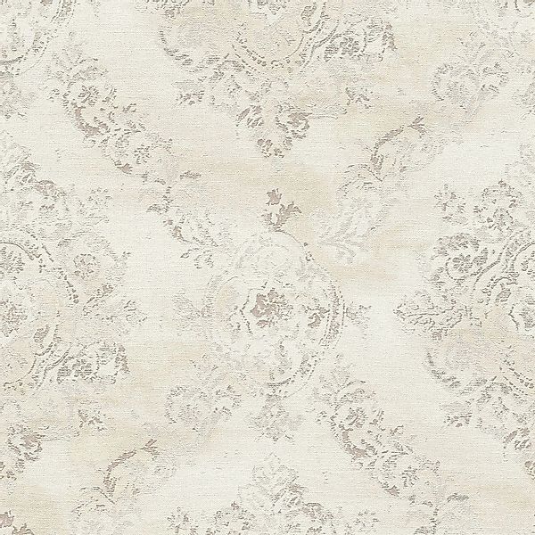 PROFHOME 387071-GU Barock Tapete Shabby Chic schimmernd Beige Gold Creme 0, günstig online kaufen