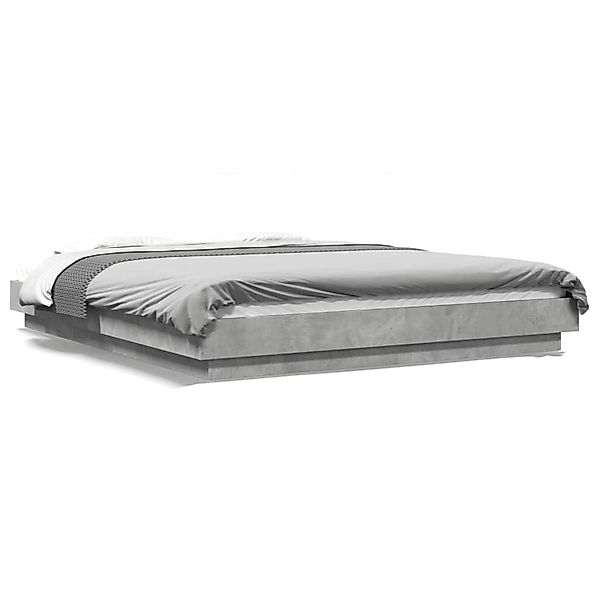 vidaXL Bettgestell Betongrau 160x200 cm Holzwerkstoff 3281178 günstig online kaufen