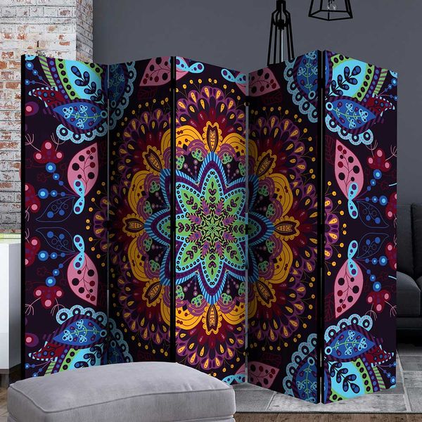 Paravent mit Mandala Motiv orientalischen Stil günstig online kaufen