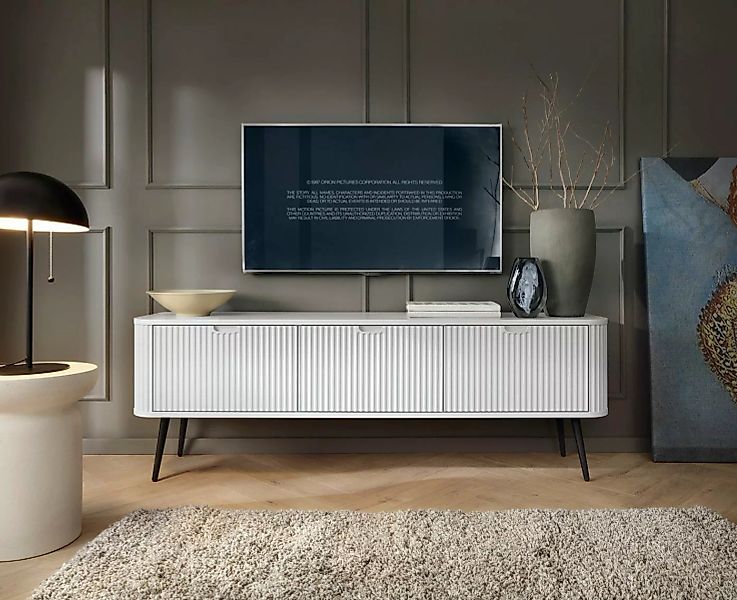 Compleo TV-Schrank CARLO, Breite: 168 cm, Fronten gefräst, Modern TV-Schran günstig online kaufen