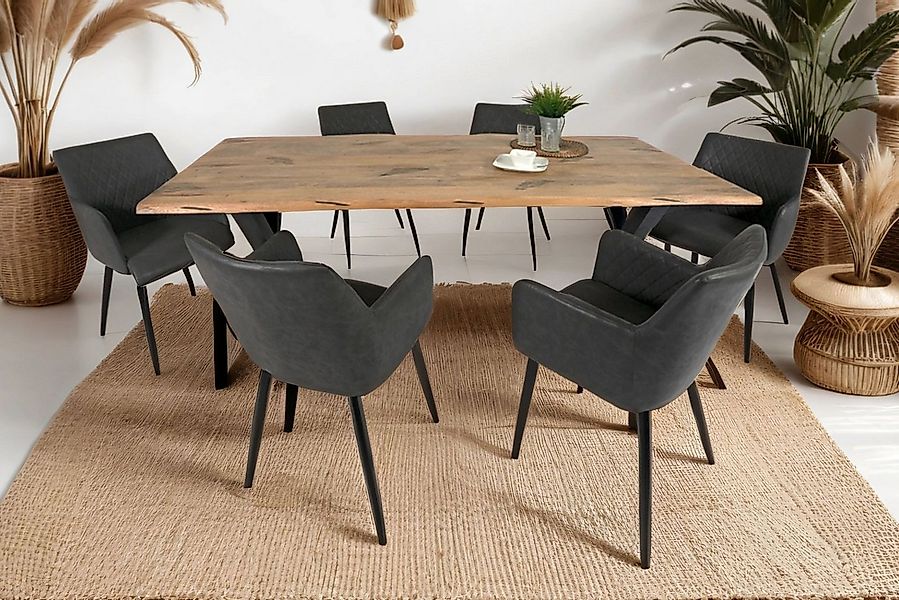 SAM® Baumkantentisch Panther, Mangoholz, Baumkante, verschiedene Metallgest günstig online kaufen