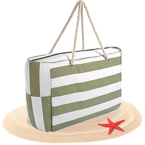 BigDean XL-Strandtasche große Badetasche mit Reißverschluss günstig online kaufen