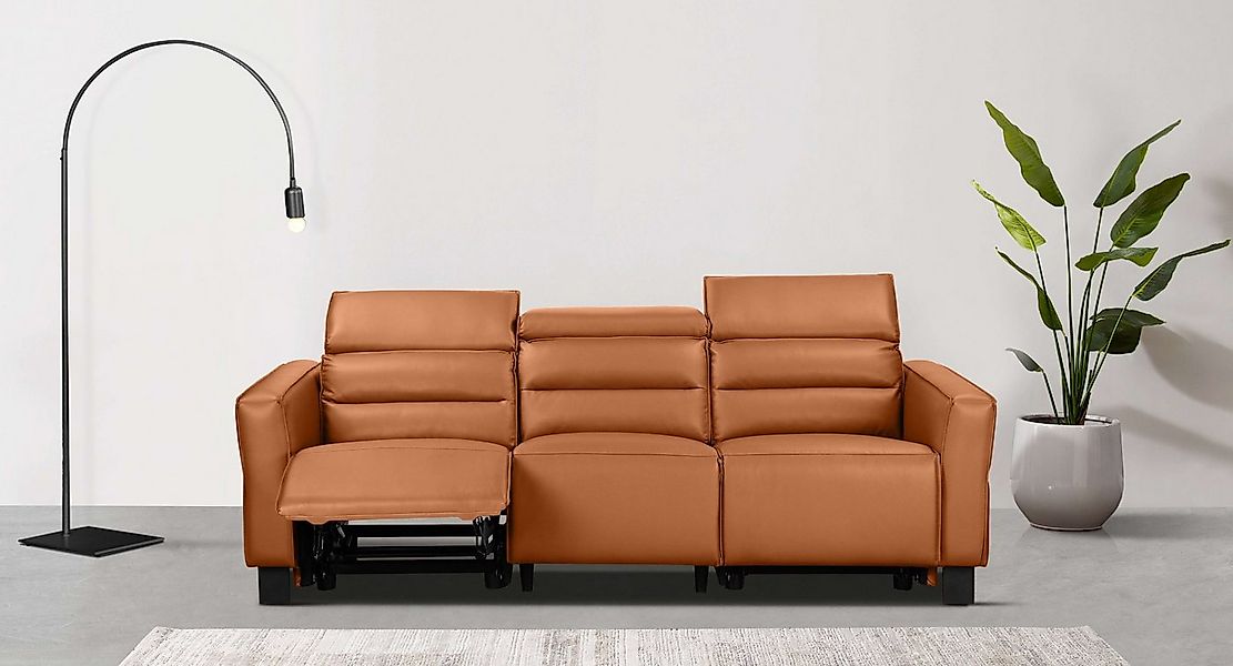 Home affaire 3-Sitzer "Carpari, 224cm, manuelle od. elektrische Relaxfunkti günstig online kaufen