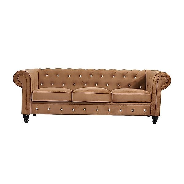 Xlmoebel 3-Sitzer Hochwertige Möbel Chesterfield Sofa Couch Textil, 1 Teile günstig online kaufen
