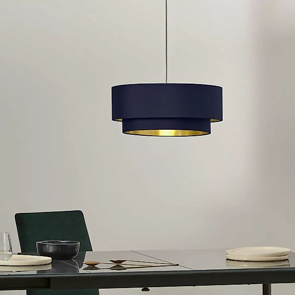Oro Lampenschirm (o 50 cm), Marineblau und Messing - MADE.com günstig online kaufen