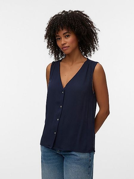 Vero Moda Shirttop VMMENNY SL V-NECK TOP WVN GA Viskose, regular fit günstig online kaufen