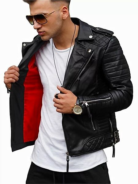 behype Lederimitatjacke FADELY im Biker-Stil günstig online kaufen