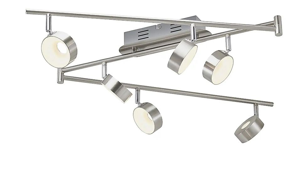 KHG LED-Spot  6-flammig  Nickel matt   ¦ silber ¦ Maße (cm): B: 180,5 H: 21 günstig online kaufen