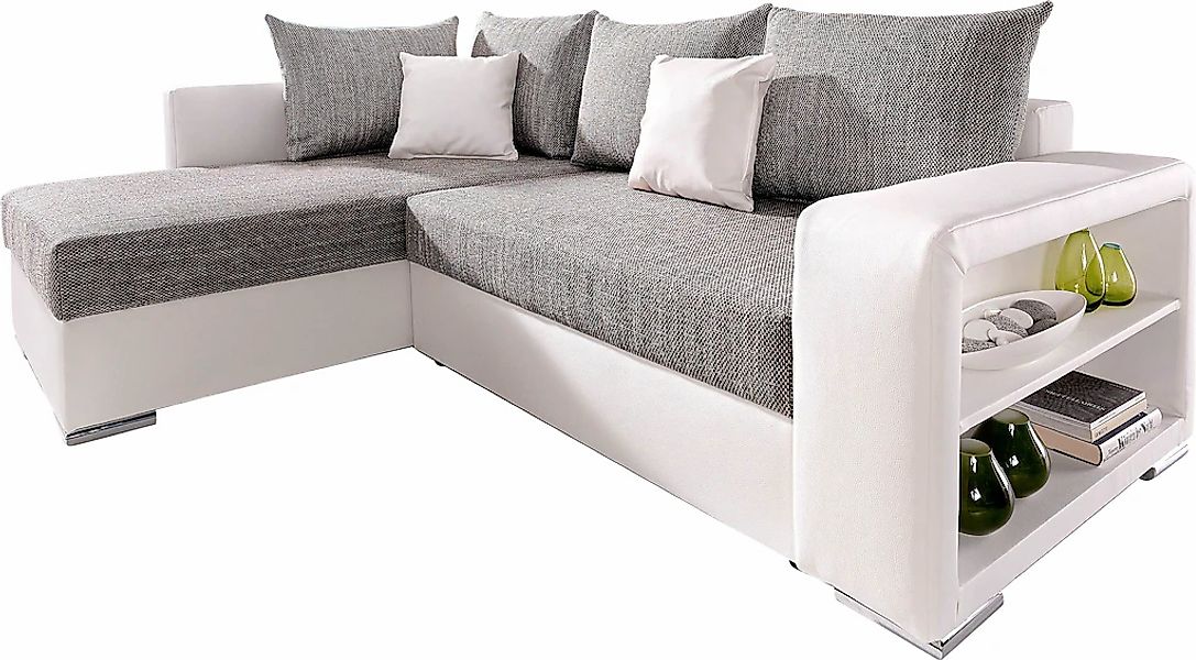 COLLECTION AB Ecksofa "John L-Form" Regalarmlehne,Bettfunktion,Bettkasten,O günstig online kaufen
