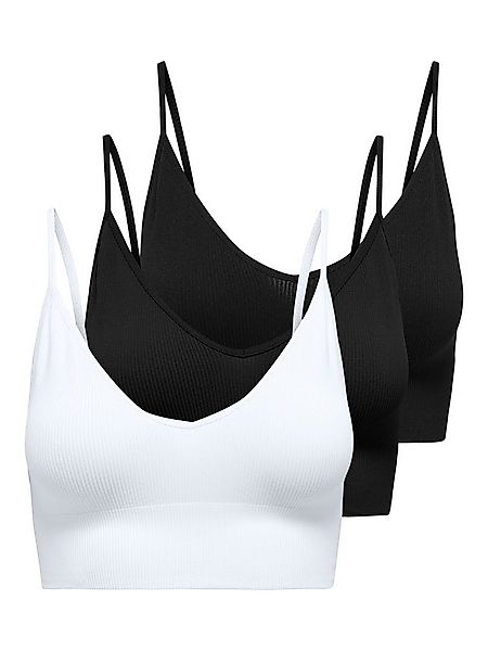 ONLY Bustier ONLVICKY RIB S-L V-NECK 3-PACK TOP NOOS (Packung, 3-tlg) figur günstig online kaufen