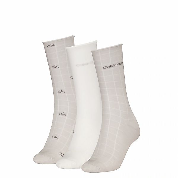 Calvin Klein Socken "CK WOMEN SOCK 3P GIFTBOX GRID AOP" 3er Pack, Geschenkb günstig online kaufen