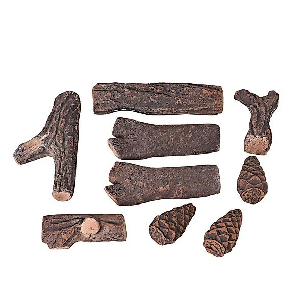 Costway Gas-Kaminscheite 9 Stück Künstliche Brennholz günstig online kaufen