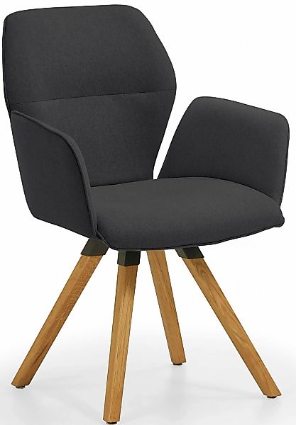 NIEHOFF SITZMÖBEL Armlehnstuhl "Merlot 2132-47" () Gestell aus massivem Eic günstig online kaufen