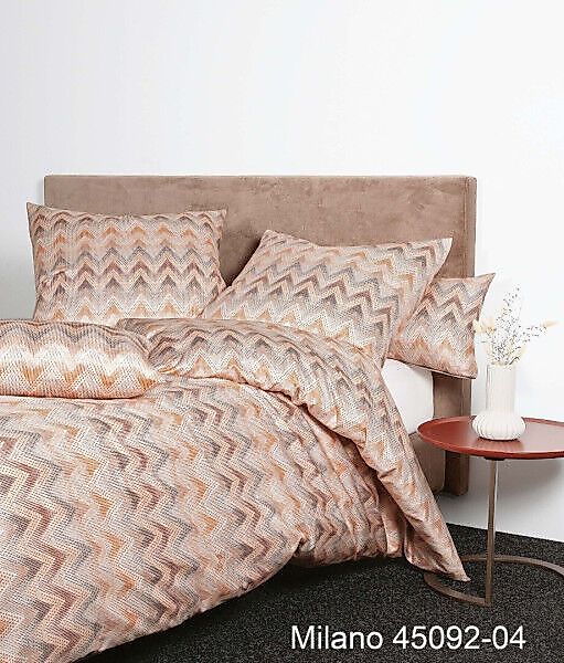 Janine Janine Mako-Satin Bettwäsche MILANO 45092 koralle peach Größe:  80x8 günstig online kaufen