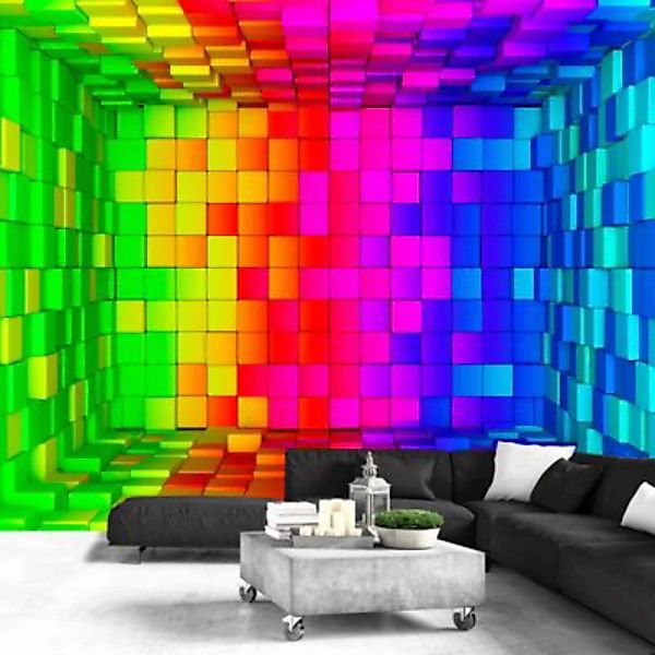 artgeist Fototapete Rainbow Cube mehrfarbig Gr. 350 x 245 günstig online kaufen